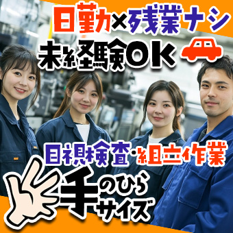 手のひらサイズの車載製品の検査業務!
