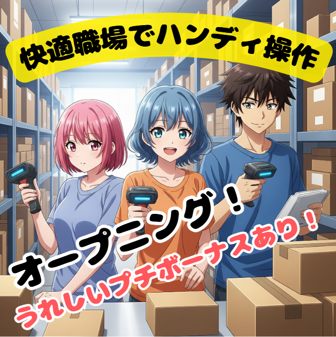 〈オープニング〉機械用小物部品のピッキング